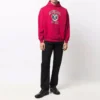 1917 Kuruluşlu Üniversite Logolu Baskılı Kapüşonlu Sweatshirt Geniş Kesim “Kırmızı” 675003TLV906163