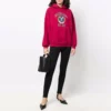 1917 Kuruluşlu Üniversite Logolu Baskılı Kapüşonlu Sweatshirt Geniş Kesim “Kırmızı” 675003TLV906163