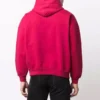 1917 Kuruluşlu Üniversite Logolu Baskılı Kapüşonlu Sweatshirt Geniş Kesim “Kırmızı” 675003TLV906163