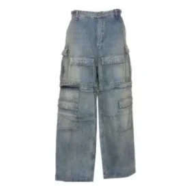 24SS Fermuarlı 2 Yönlü Denim Cargo Pantolon “Mavi” 773759TPW534868