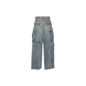 24SS Fermuarlı 2 Yönlü Denim Cargo Pantolon “Mavi” 773759TPW534868