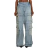 24SS Fermuarlı 2 Yönlü Denim Cargo Pantolon “Mavi” 773759TPW534868
