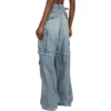 24SS Fermuarlı 2 Yönlü Denim Cargo Pantolon “Mavi” 773759TPW534868