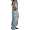 24SS Fermuarlı 2 Yönlü Denim Cargo Pantolon “Mavi” 773759TPW534868