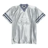 3B Futbol V Yaka Parlak Forma Oversized “Gri Beyaz” 857113TTVQ71461