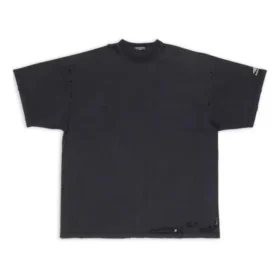 3B Sports Icon Onarılmış Oversized Tişört “Yıkanmış Siyah” 704056TMVA59034