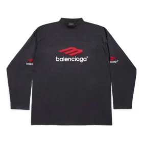 3B Sports Icon Uzun Kollu Tişört Oversized “Siyah Kırmızı Beyaz” 720250TPVD71470
