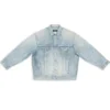 3B Sports Vintage Denim Ceket Geniş Kesim “Açık Mavi” 704299TJW798469