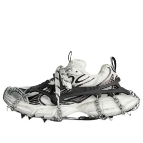 3XL Kayak Spor Sneaker’ları “Beyaz Siyah File” 766033W3XR39710