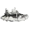 3XL Kayak Spor Sneaker’ları “Beyaz Siyah File” 766033W3XR39710