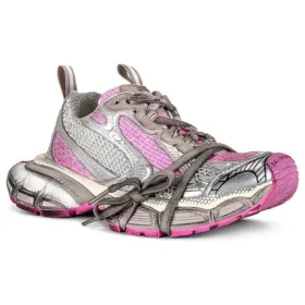 3XL Sneaker’lar “Beyaz, Gri ve Pembe File ve Poliüretan” 734731W3XL59050