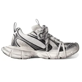 3XL Sneaker’lar “Beyaz ve Siyah File ve Poliüretan” 734734W3XL49710