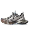 3XL Sneaker’lar “Yıpranmış Gri, Beyaz ve Mavi File ve Poliüretan” 734731W3XL71214