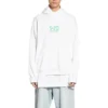 5:20 Grafik Kapüşonlu Sweatshirt “Beyaz Yeşil” 674986TMVL69164