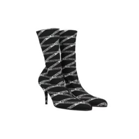 80 mm Monogram Logolu Spandeks Çizmeler “Siyah” 549784W1P601264