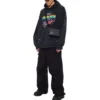 90/10 Geniş Kesim Kapüşonlu Sweatshirt “Yıkanmış Siyah” 674986TMVH41055