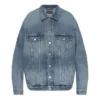 Ağartılmış Efektli Düğmeli Denim Ceket “Mavi” 724651THW254245