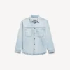 Açık mavi Denim uzun kollu gömlek Açık mavi Denim uzun kollu gömlek
