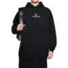 Alfabe Desenli Uzun Kollu Kapüşonlu Sweatshirt Siyah 578135TJVE11034
