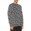 All Over Balenciaga Paris Intarsia Kazak “Siyah Beyaz” 599826T31701070