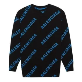 Allover Logo Crewneck Kazak “Siyah Mavi” 625970T31781165