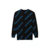 Allover Logo Crewneck Kazak “Siyah Mavi” 625970T31781165