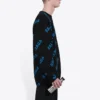 Allover Logo Crewneck Kazak “Siyah Mavi” 625970T31781165