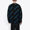 Allover Logo Crewneck Kazak “Siyah Mavi” 625970T31781165