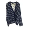 Allover Logo Örgü Hırka “Blue White” 736248T32338502