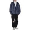 Allover Logo Örgü Hırka “Blue White” 736248T32338502