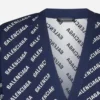 Allover Logo Örgü Hırka “Blue White” 736248T32338502