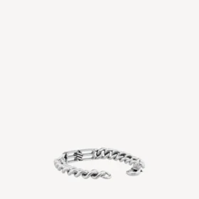 Antik gümüş renkli BB Icon gourmette bileklik