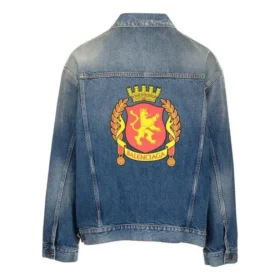 Arka Amblemli Yama Denim Ceket “Mavi” 697781TBP484455