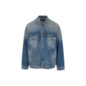Arka Amblemli Yama Denim Ceket “Mavi” 697781TBP484455