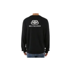 Arka Baskılı Interlocked BB Sweatshirt “Siyah Beyaz” 583117T14394170 Arka Baskılı Interlocked BB Sweatshirt “Siyah Beyaz” 583117T14394170