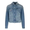 Arka Logolu Denim Ceket “Mavi Yeşil” 606170TDW144065