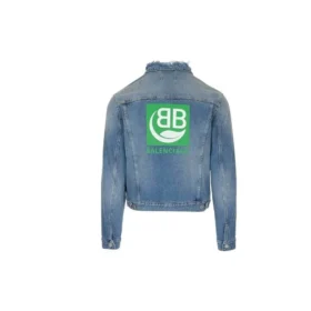 Arka Logolu Denim Ceket “Mavi Yeşil” 606170TDW144065