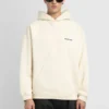 Arka Logolu Kapüşonlu Sweatshirt Normal Kesim “Off White” 600583TMVF5-9069