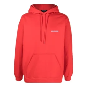 Arka Logolu Kapüşonlu Sweatshirt Normal Kesim “Parlak Kırmızı” 600583TMVF53168