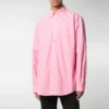 Arka Logolu Pamuklu Poplin Gömlek “Pink” 556878TEM095630