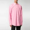 Arka Logolu Pamuklu Poplin Gömlek “Pink” 556878TEM095630