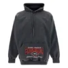 B Authentic Vintage Jersey Oversized Kapüşonlu Sweatshirt “Yıkanmış Siyah” 697879TMVB11000