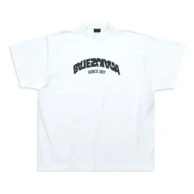 Back Flip Tişört Oversized Beyaz Siyah” 739028TPVF99040