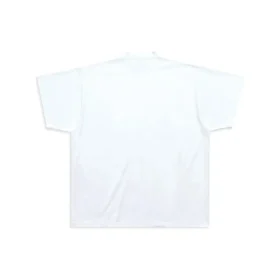 Back Flip Tişört Oversized Beyaz Siyah” 739028TPVF99040