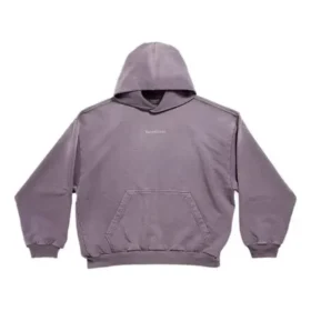 Back Kapüşonlu Sweatshirt “Mor Gri” 767877TPVK25500
