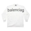 Bal.com Uzun Kollu Oversized Tişört “Beyaz” 739027TOVO19081