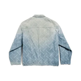 Bal Diagonal Allover Oversized Ceket “Açık Mavi Japon Halka Denim” 773616TPW534868