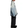 Bal Diagonal Allover Oversized Ceket “Açık Mavi Japon Halka Denim” 773616TPW534868