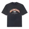 Balenciaga Tişört Orta Kesim “Siyah” 612966TLVJ11074