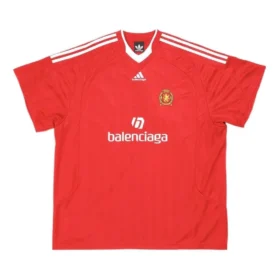 Balenciaga x adidas Futbol Tişörtü Oversized “Kırmızı” 723663TNV136400